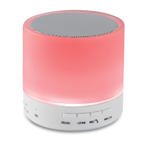 Round wireless speaker LED Round White