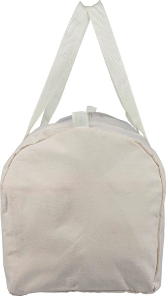 Gerecyclede polycotton (330 gsm) dufflebag Tian - beige