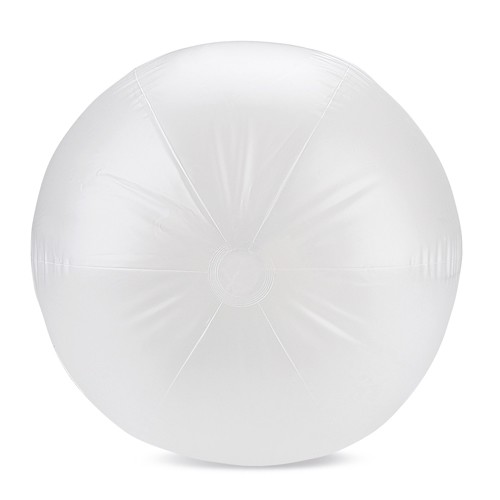 BALLON DE PLAGE BLANC TRANSLUCIDE