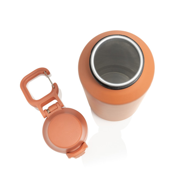 Uzamykateľná športová fľaša Via RCS Re-steel - Oranžová