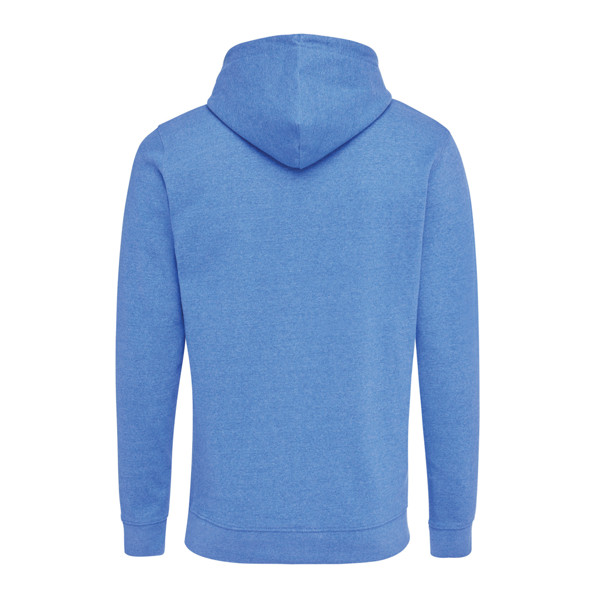 Nebarvená mikina s kapucí IQONIQ Torres z recykl. bavlny - Heather Blue / XXXL