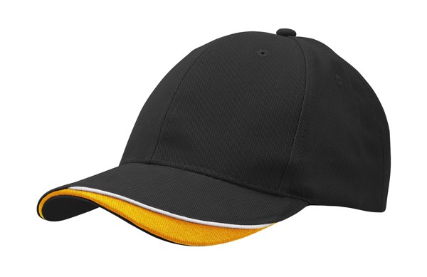 4167 - baseball cap - black/gold