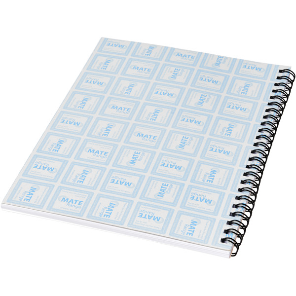 Desk-Mate® A5 notebook synthetic cover - White / Black