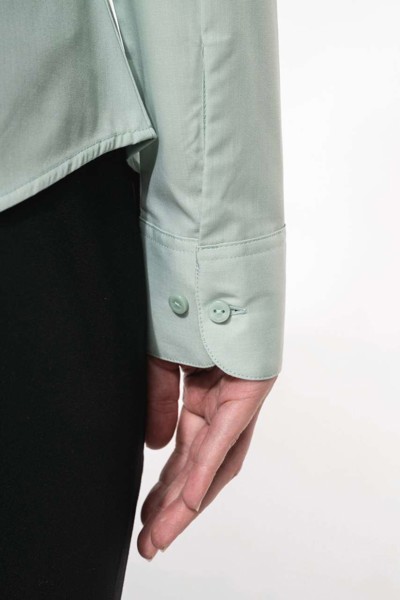 Jessica - Ladies' Long-Sleeved Shirt - Marl Storm Grey / 4XL