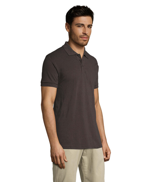 PRIME Męskie polo 200g Prime Men - Ciemnoszary / XL