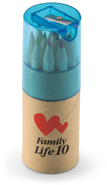 Set 12 matite colorate Lambut - Blu Trasparente