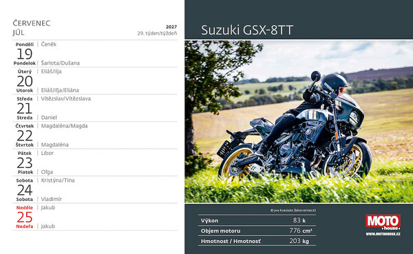 Stolní kalendář Motorky 2027