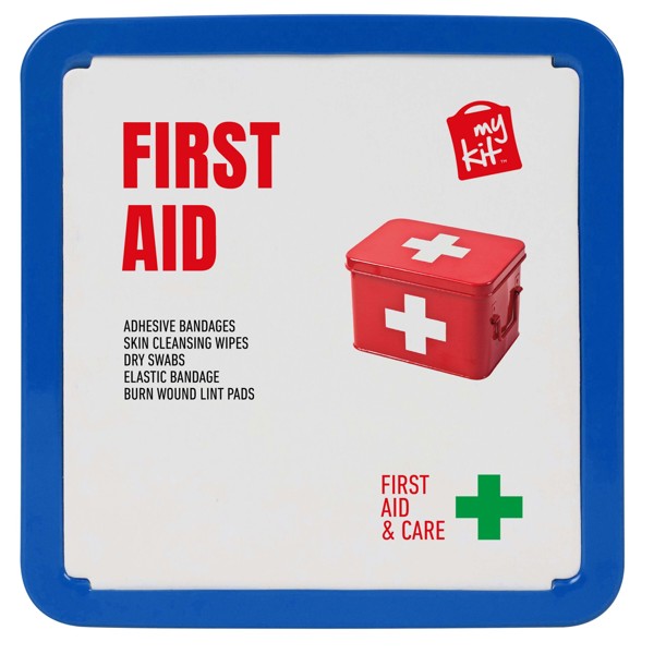 Kit de premiers secours Mykit en métal - Bleu