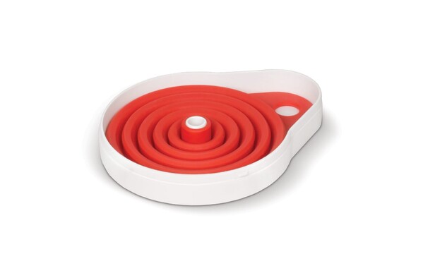 Entonnoir pliable pour voiture - Blanc / Rouge