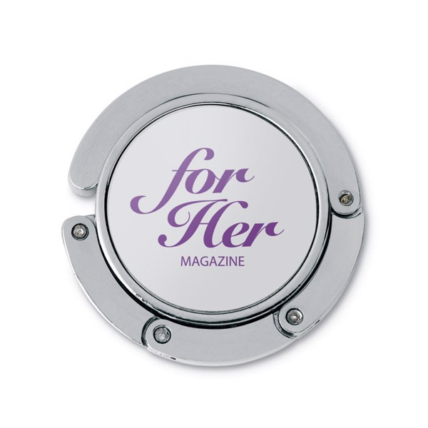 Madame metal handbag holder, foldable hook - Silver