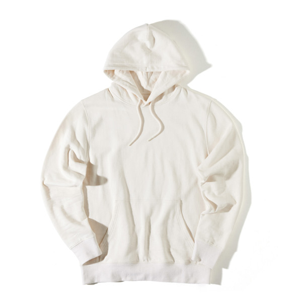 Lehká mikina s kapucí Iqoniq Rila z recykl. bavlny - Natural Raw / XXXL