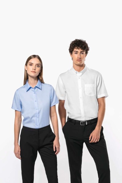 Ladies' Short-Sleeved Non-Iron Shirt - White / L