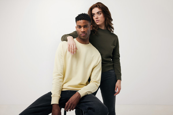 Lehká mikina Iqoniq Etosha z recykl. bavlny - Khaki / XXXL