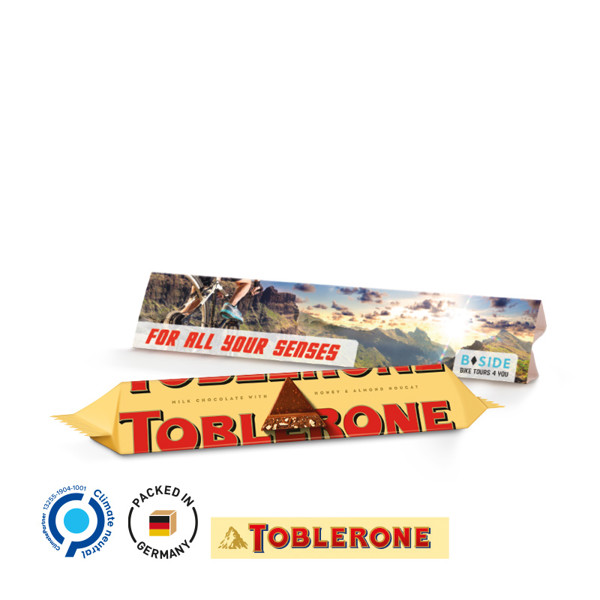 Werbedreieck Long, Weiß / Toblerone Tiny Milk, 16 G