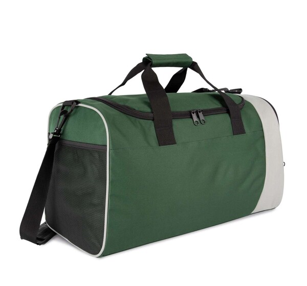 Bicolor Sport Bag - Forest Green / Light Grey / M