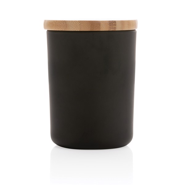 Ukiyo deluxe scented candle with bamboo lid - Black