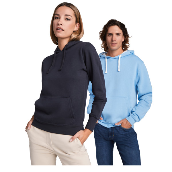 Urban women's hoodie - White / Navy Blue / XL