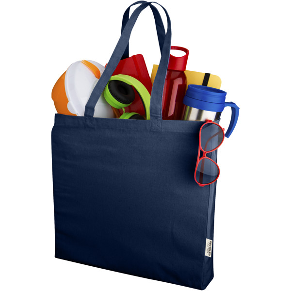 Sac shopping Odessa recyclé GRS de 220 gr/m² capacité 13 litres - Marine