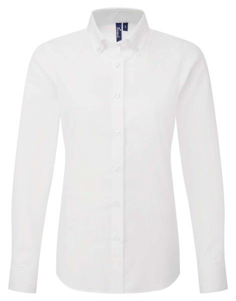 ŽENSKA KOŠULJA DUGIH RUKAVOVA SUPREME OXFORD - Bijela / 3XL