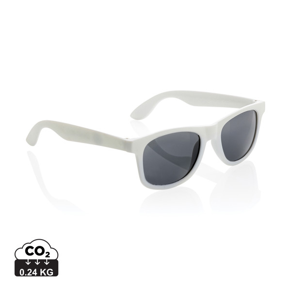 Lunettes de soleil en plastique PP recyclé RCS - Blanc