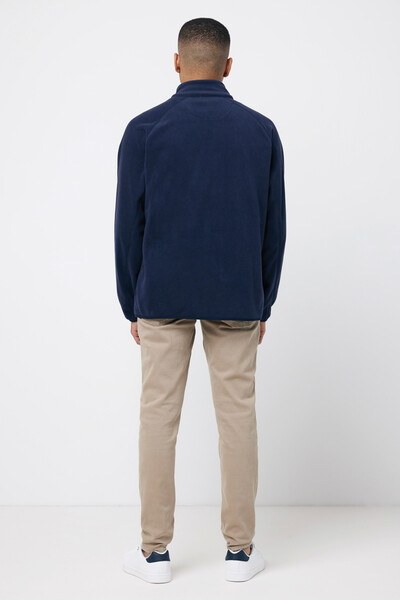 Polaire à zip en polyester recyclé IQONIQ Talung - Bleu Marine / XXL