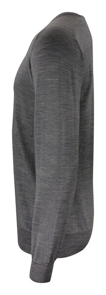 Merino V-Neck Dark Grey melange L