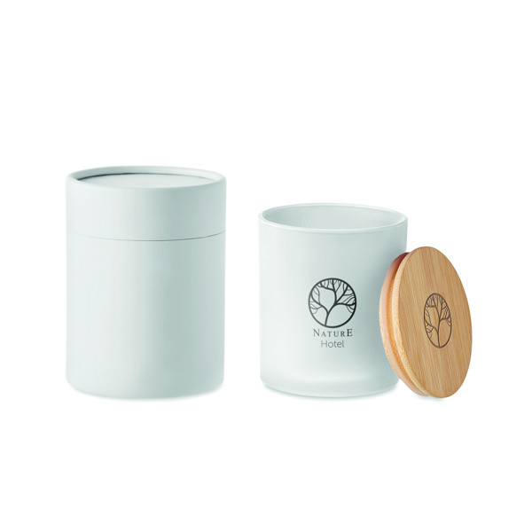 Candela di cera vegetale 120 g Keops Small - Bianco