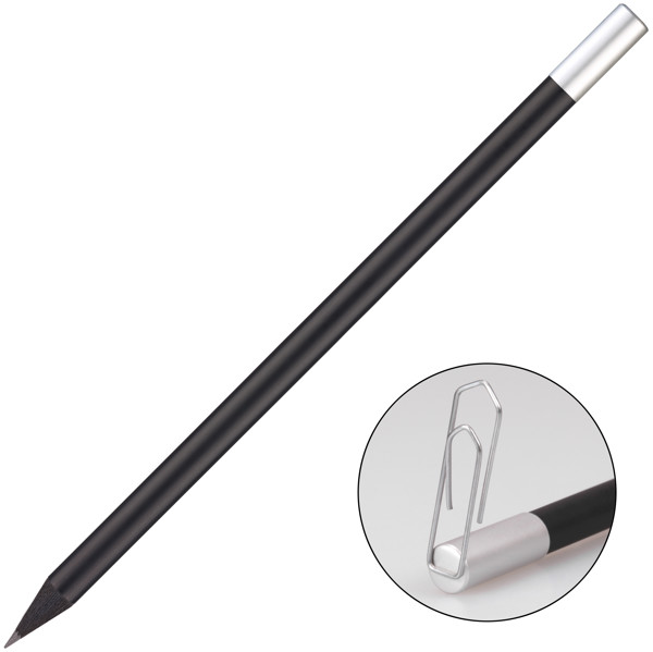 magnetic pencil with metal cap - Silver - Silver