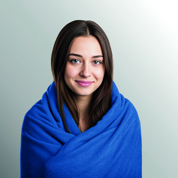 Set di coperte da viaggio 2 in Cozy - Blu