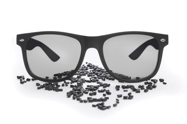 Lunettes de soleil en PC plastique recyclé GRS - Noir