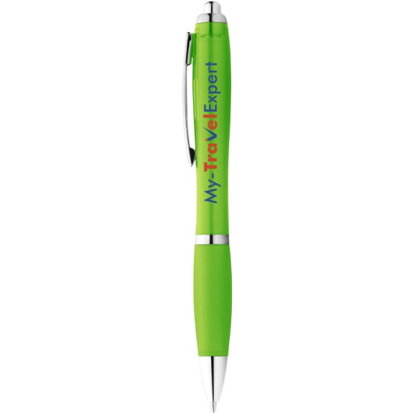 Barevné kuličkové pero Nash s barevným úchopem - Limetka