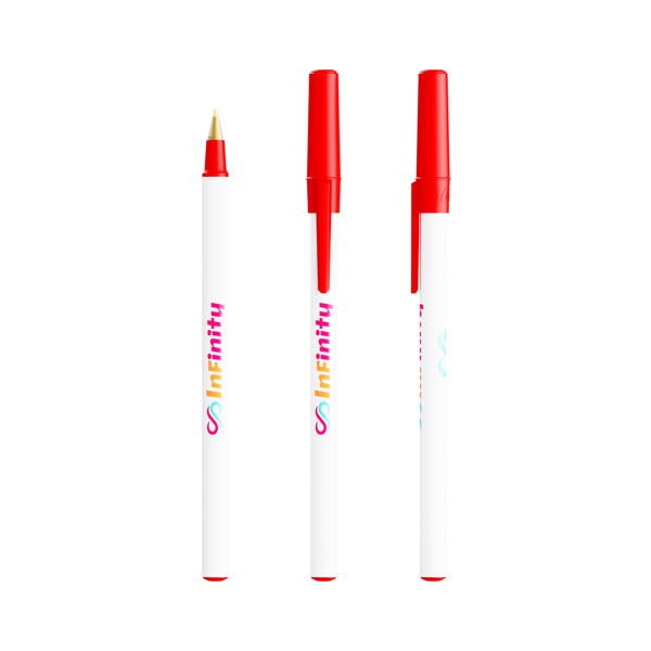 BIC® Round Stic® Ecolutions® ballpen - Red Recycled / Black Ink