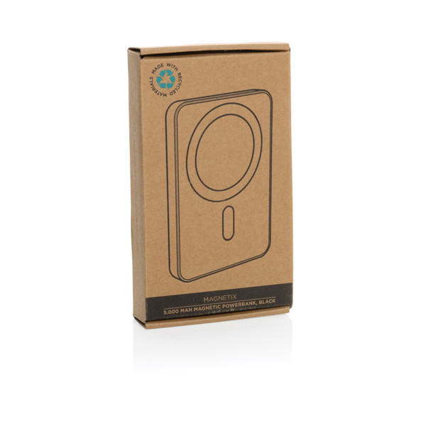 Powerbank magnétique 5000mAh en plastique RCS Magnetix - Noir