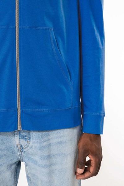 Lightweight Cotton Hooded Sweatshirt - Light Royal Blue / XS