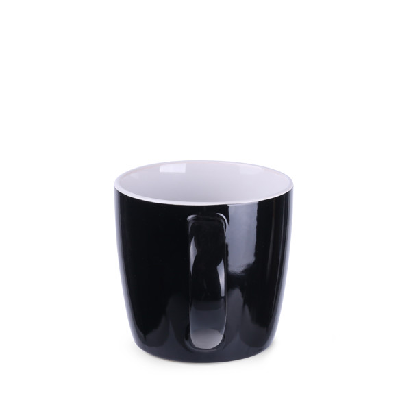 Handy porcelain mug, 85 mm diameter - Black