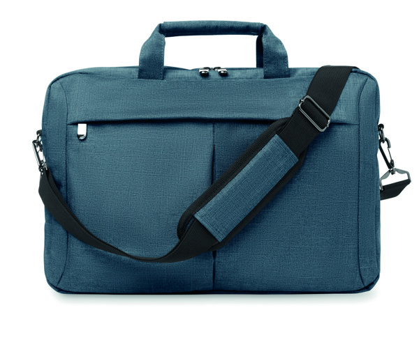 Laptop bag in 2 tone 360d Stockholm - Blue