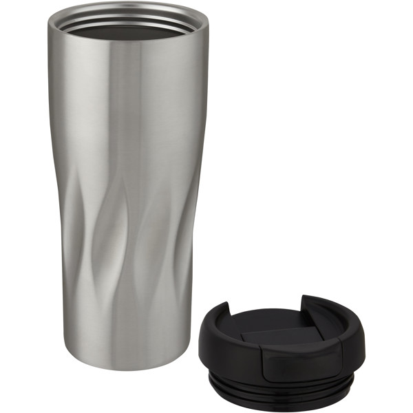 Copo térmico isolado a vácuo de 450 ml em cobre "Waves" - Prateado