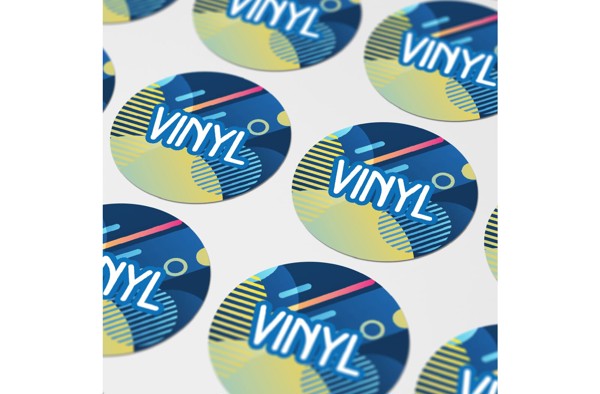 Vinyl Sticker Round Ø 50 mm - White