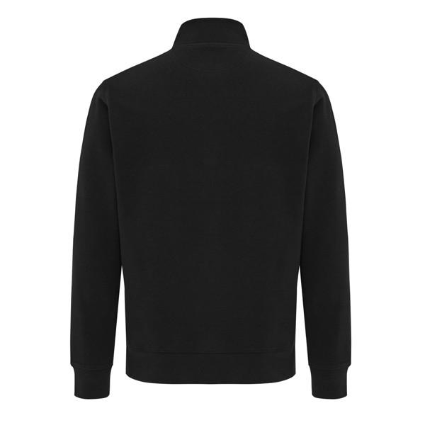 IQONIQ Elgon recycled cotton quarter zip sweater - Black / 4XL