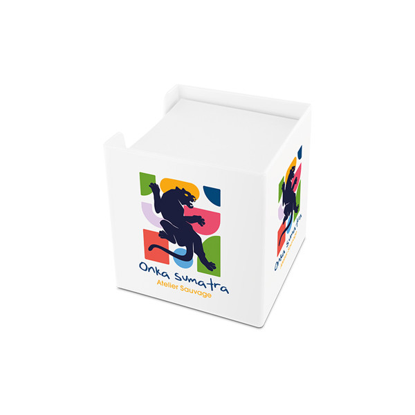 PAPER BLOCK HOLDER (89x89x77mm) - Blanc opaque / 