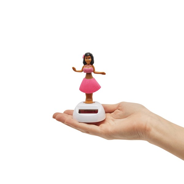 Solar-Wackelfigur Hula - Pink
