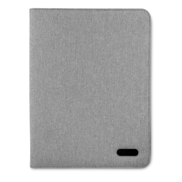 Notes Folder A4, zipped, 20 pages, 3 compartments - Grey