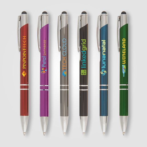 Stylo Crosby Brillant Stylet Coté Clip - Assortiment / Jet d’encre 4 couleurs