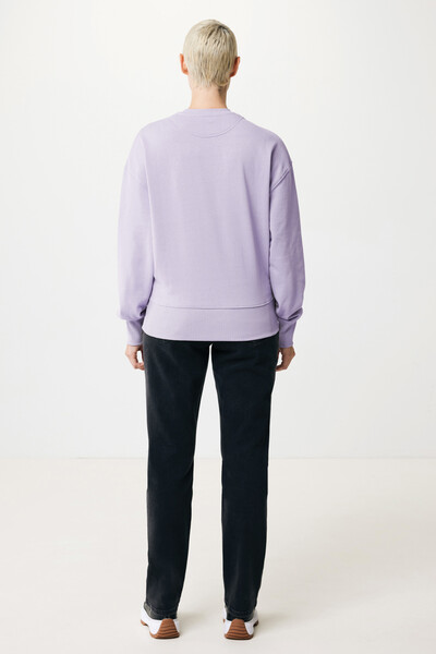 Mikina Iqoniq Kruger relaxed fit z recykl. bavlny - Lavender / XXL