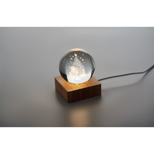 Christmas LED glass ball Santa Light