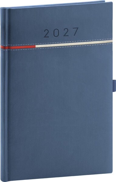 Notique Týdenní Diář Tomy 2027, Modro-Červený, 15 x 21 cm