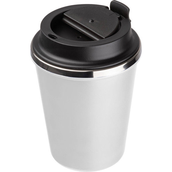 Stainless steel drinking cup 350ml METODY - White