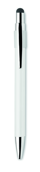 Edd stylus spinner pen, recycled aluminium - White