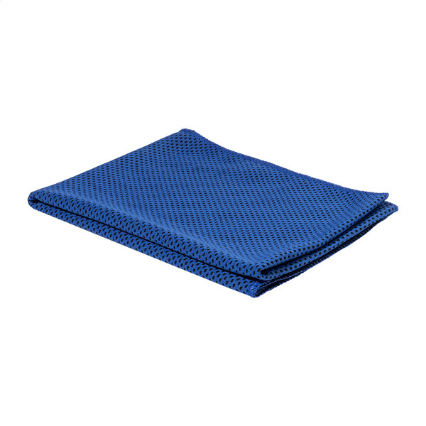 Bouteille de sport en RPET avec serviette Fitmax - Bleu