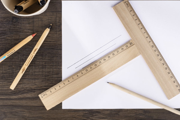 Wooden ruler 20 cm DALJO
